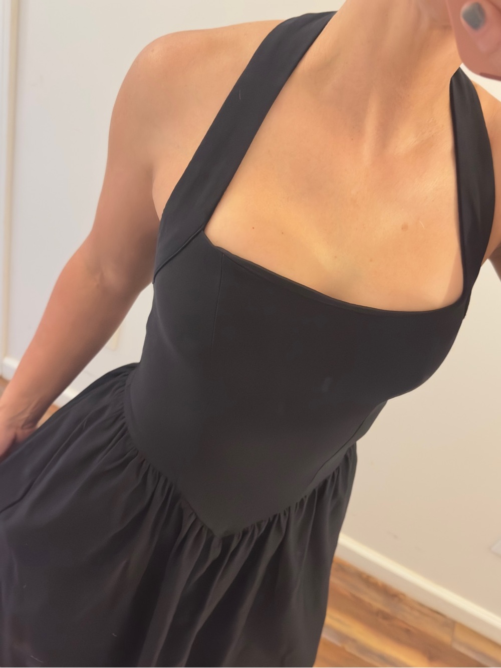 T.J.Maxx Black Halter Mini Dress Small